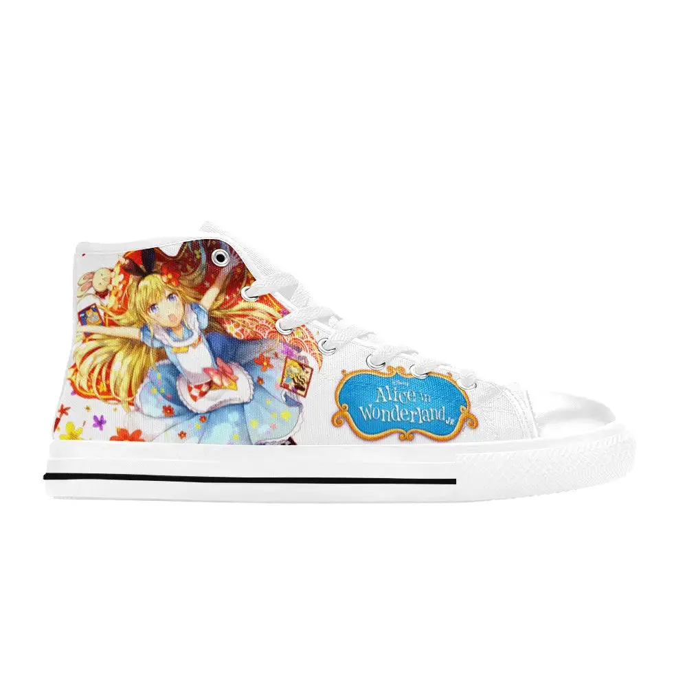 Alice in Wonderland Fushigi no Kuni no Alice Shoes High Top Sneakers for Kids and Adults
