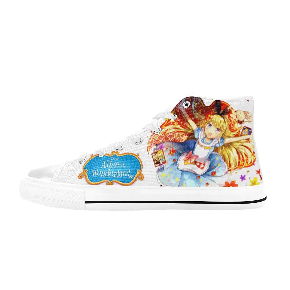 Alice in Wonderland Fushigi no Kuni no Alice Shoes High Top Sneakers for Kids and Adults