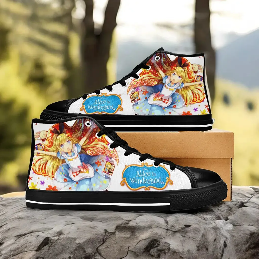 Alice in Wonderland Fushigi no Kuni no Alice Shoes High Top Sneakers for Kids and Adults
