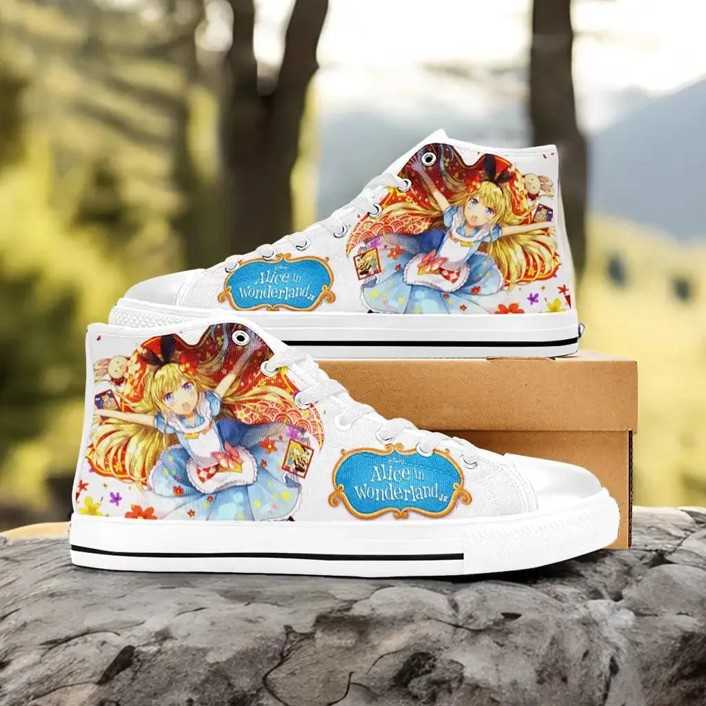 Alice in Wonderland Fushigi no Kuni no Alice Shoes High Top Sneakers for Kids and Adults