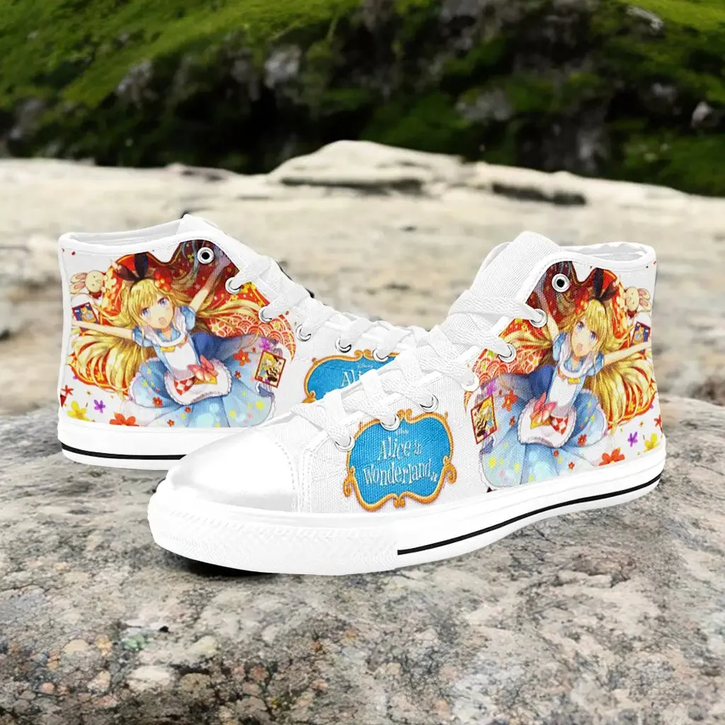 Alice in Wonderland Fushigi no Kuni no Alice Shoes High Top Sneakers for Kids and Adults