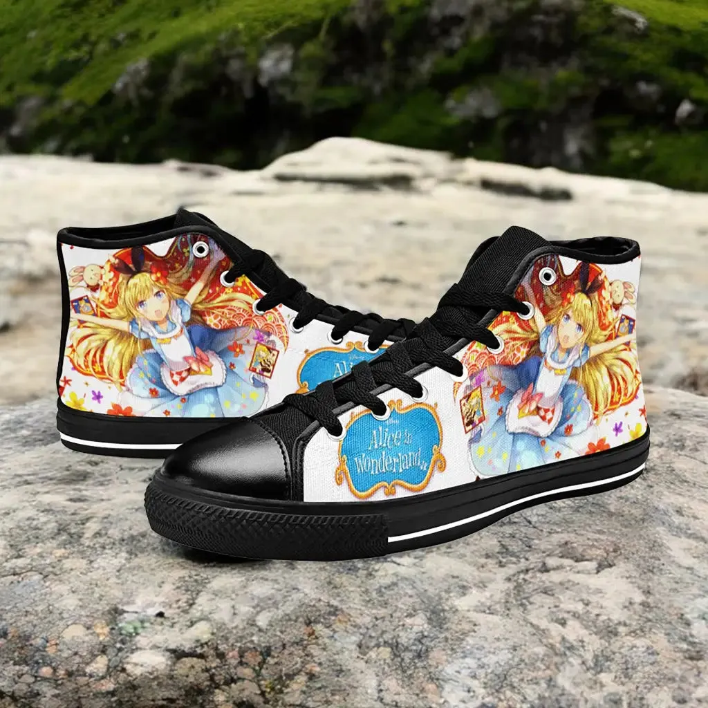 Alice in Wonderland Fushigi no Kuni no Alice Shoes High Top Sneakers for Kids and Adults