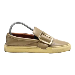 BALLY Loafer Shoes Beige Leather Womens UK 7