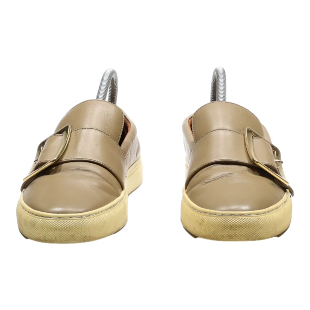 BALLY Loafer Shoes Beige Leather Womens UK 7