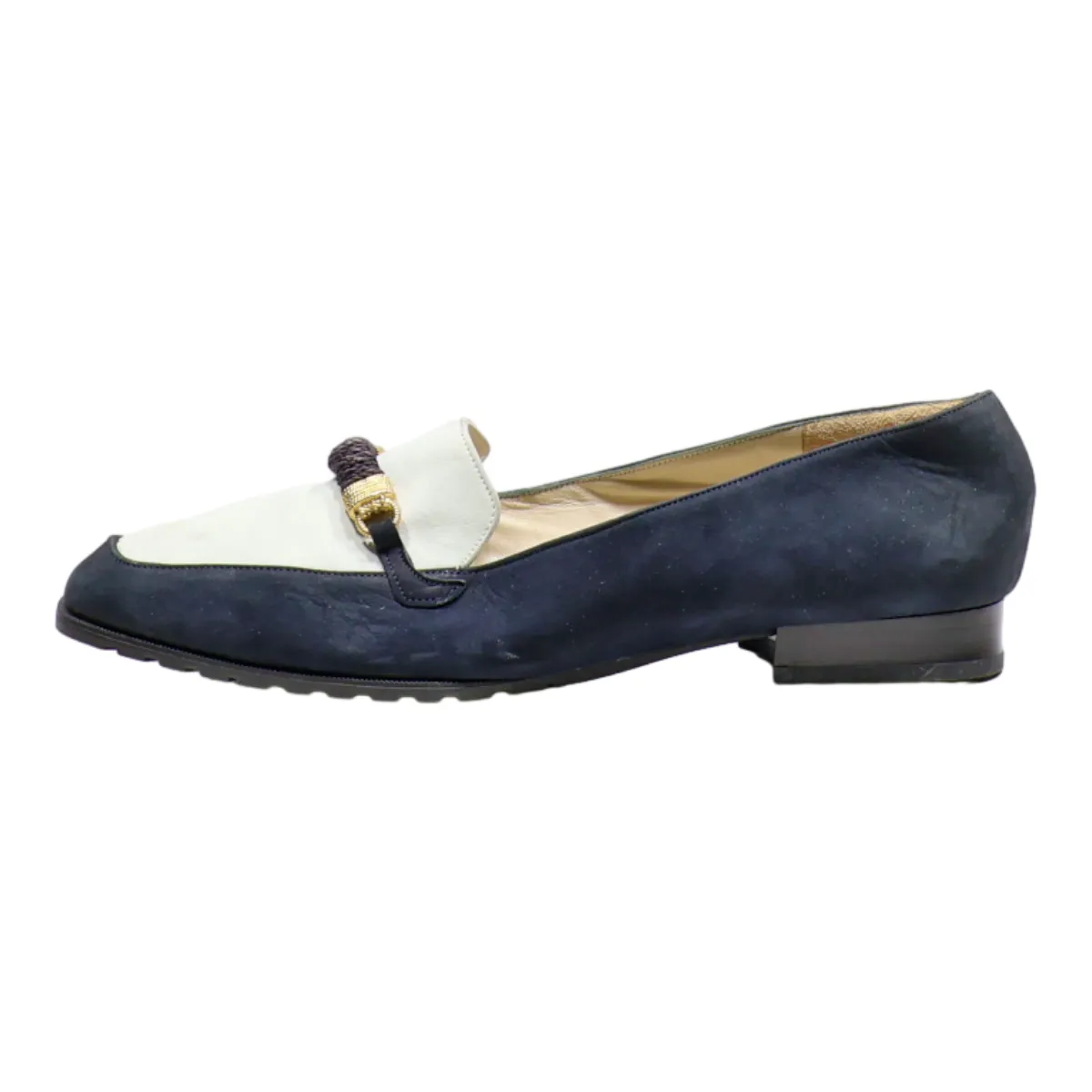 BALLY Loafer Shoes Blue Synthetic Womens UK 5