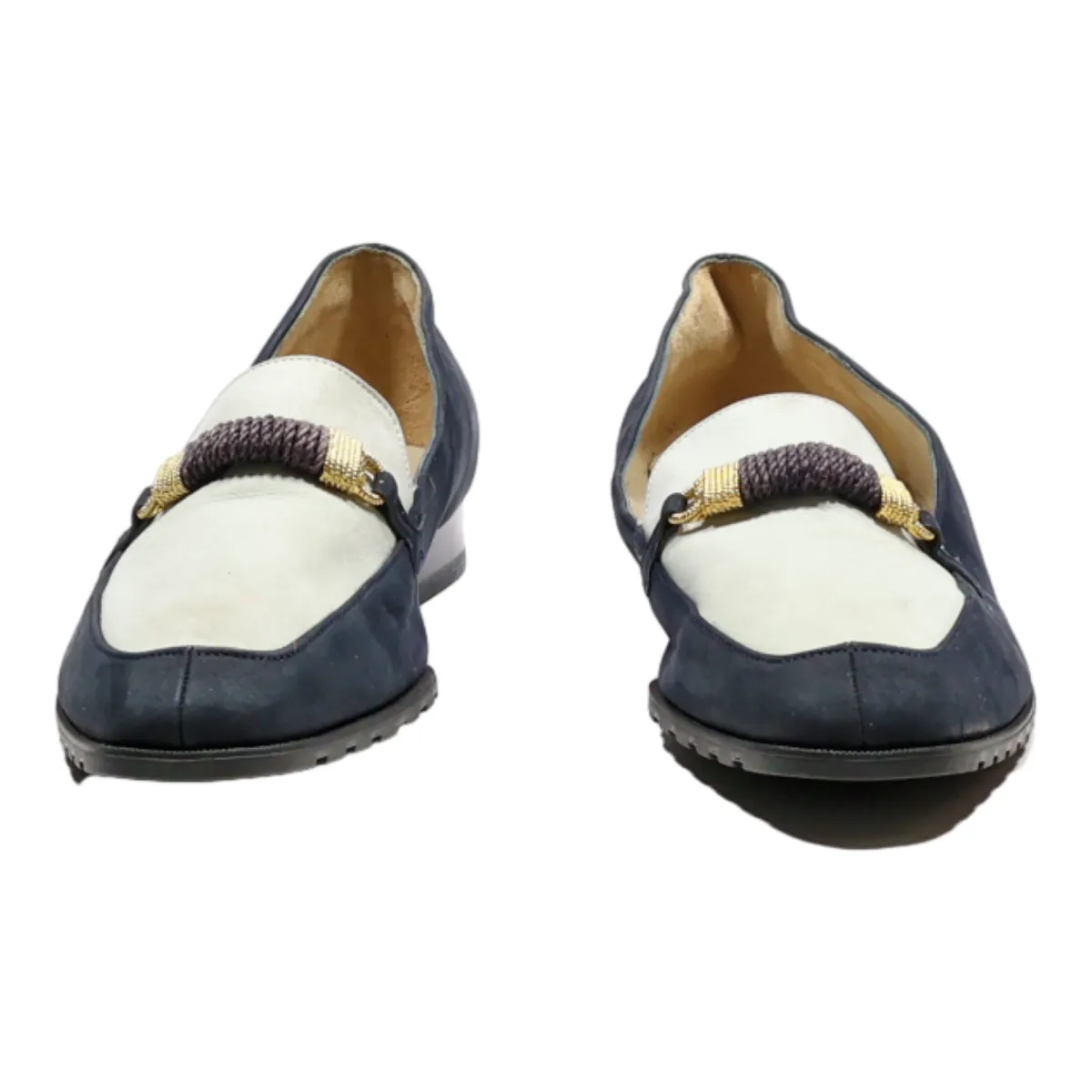 BALLY Loafer Shoes Blue Synthetic Womens UK 5