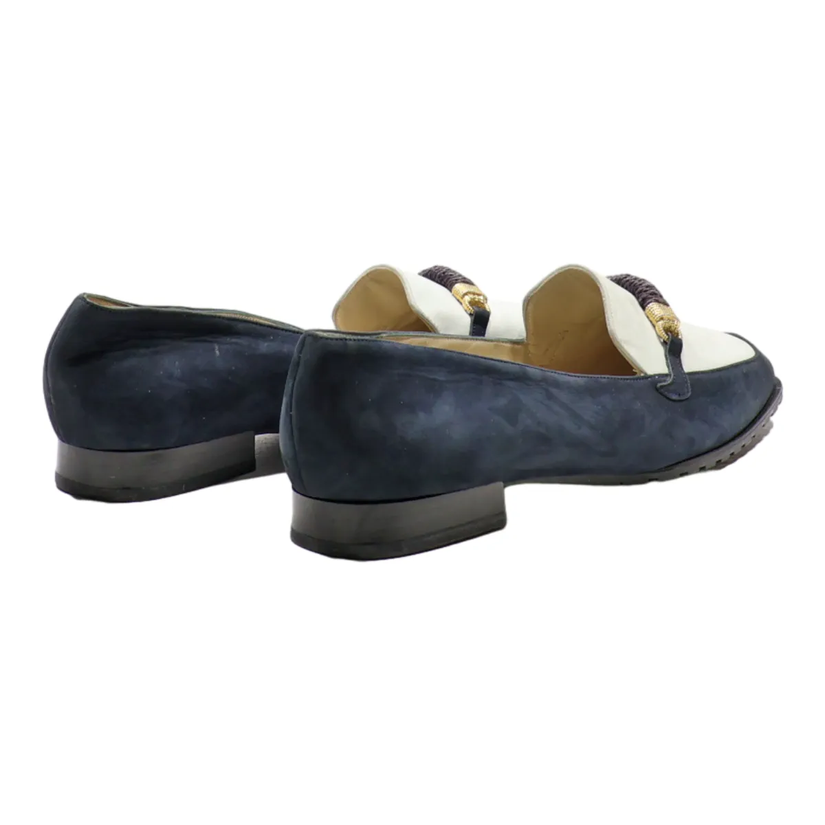 BALLY Loafer Shoes Blue Synthetic Womens UK 5