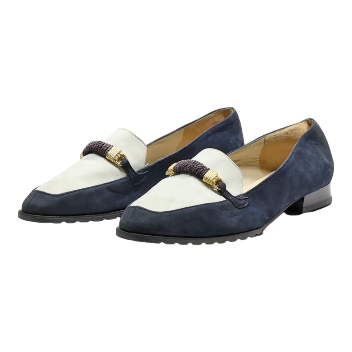 BALLY Loafer Shoes Blue Synthetic Womens UK 5