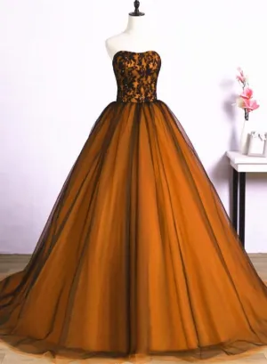 Beautiful Tulle A-Line Ball Gown Sweet 16 Party Dress, Long Prom Dress