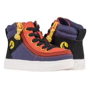 Billy Footwear (Toddlers)  - Street High Top Navy Colour Block Canvas Shoes CLEARANCE