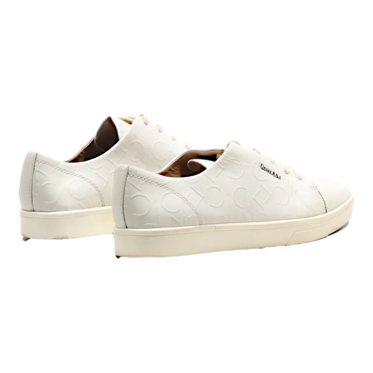 CALVIN KLEIN Sneaker Trainers White Leather Womens UK 6