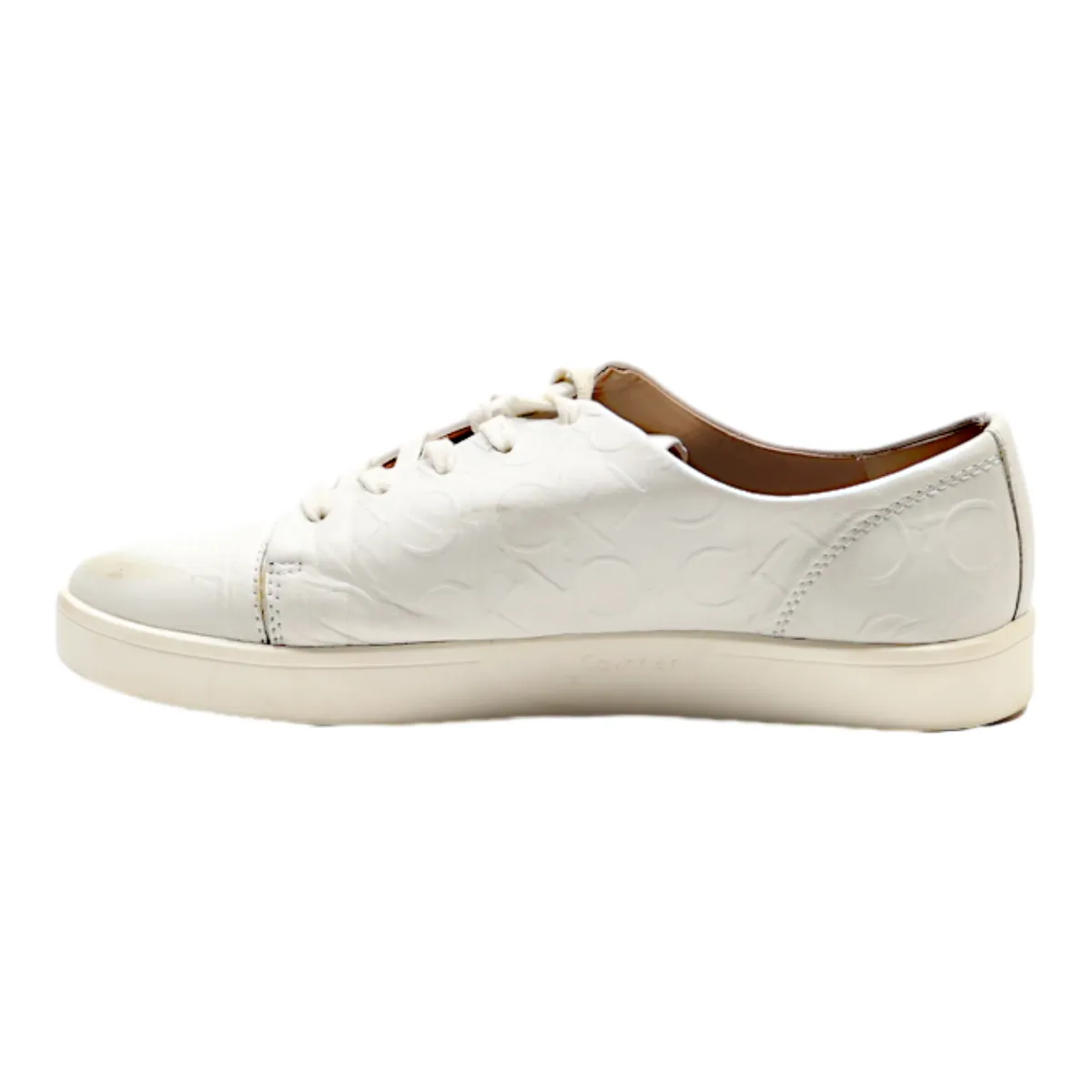 CALVIN KLEIN Sneaker Trainers White Leather Womens UK 6