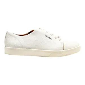CALVIN KLEIN Sneaker Trainers White Leather Womens UK 6