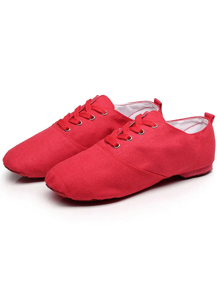 Canvas Jazz Dance Shoes Low Top Frenulum-free Dance Shoes