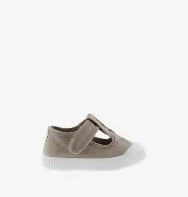Canvas Strap Sandal Beige