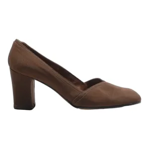 CAPRICCIO Block Heels Brown Leather Womens UK 3