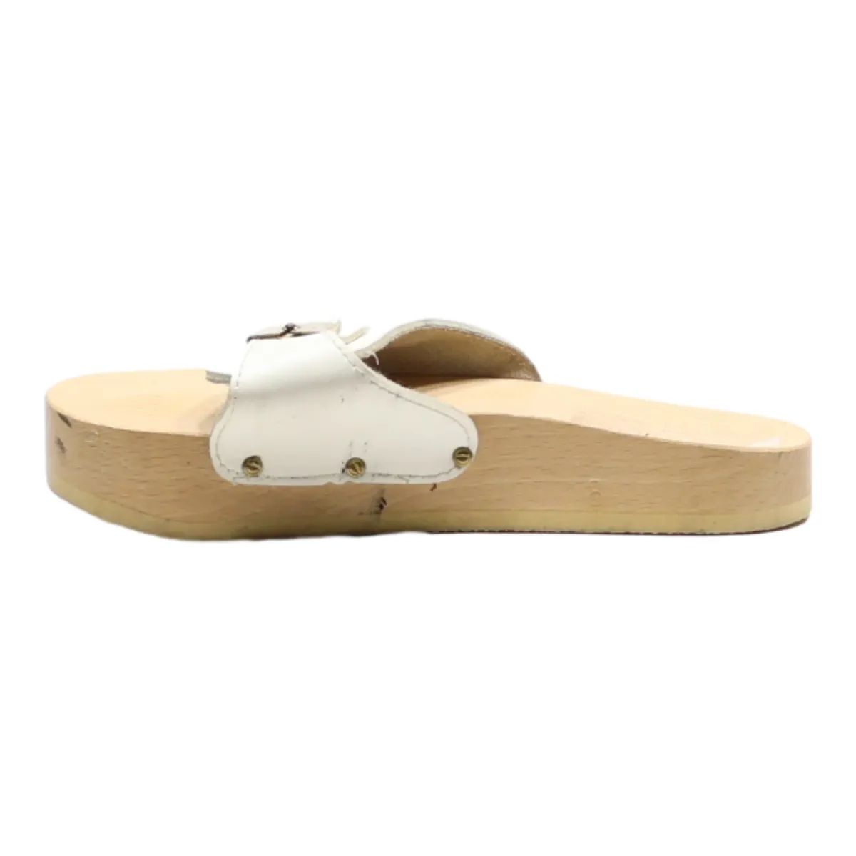 CELLULETTE Slider Sandals White Leather Womens UK 5