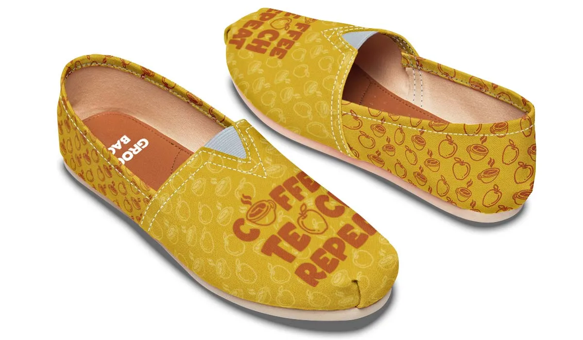 Coffee Teach Repeat Casual Shoes