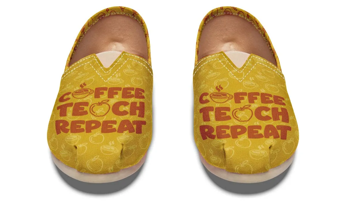 Coffee Teach Repeat Casual Shoes