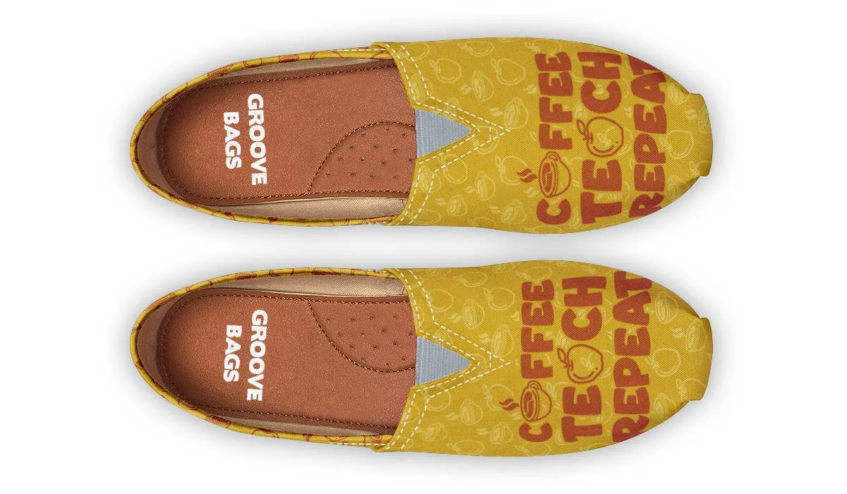 Coffee Teach Repeat Casual Shoes
