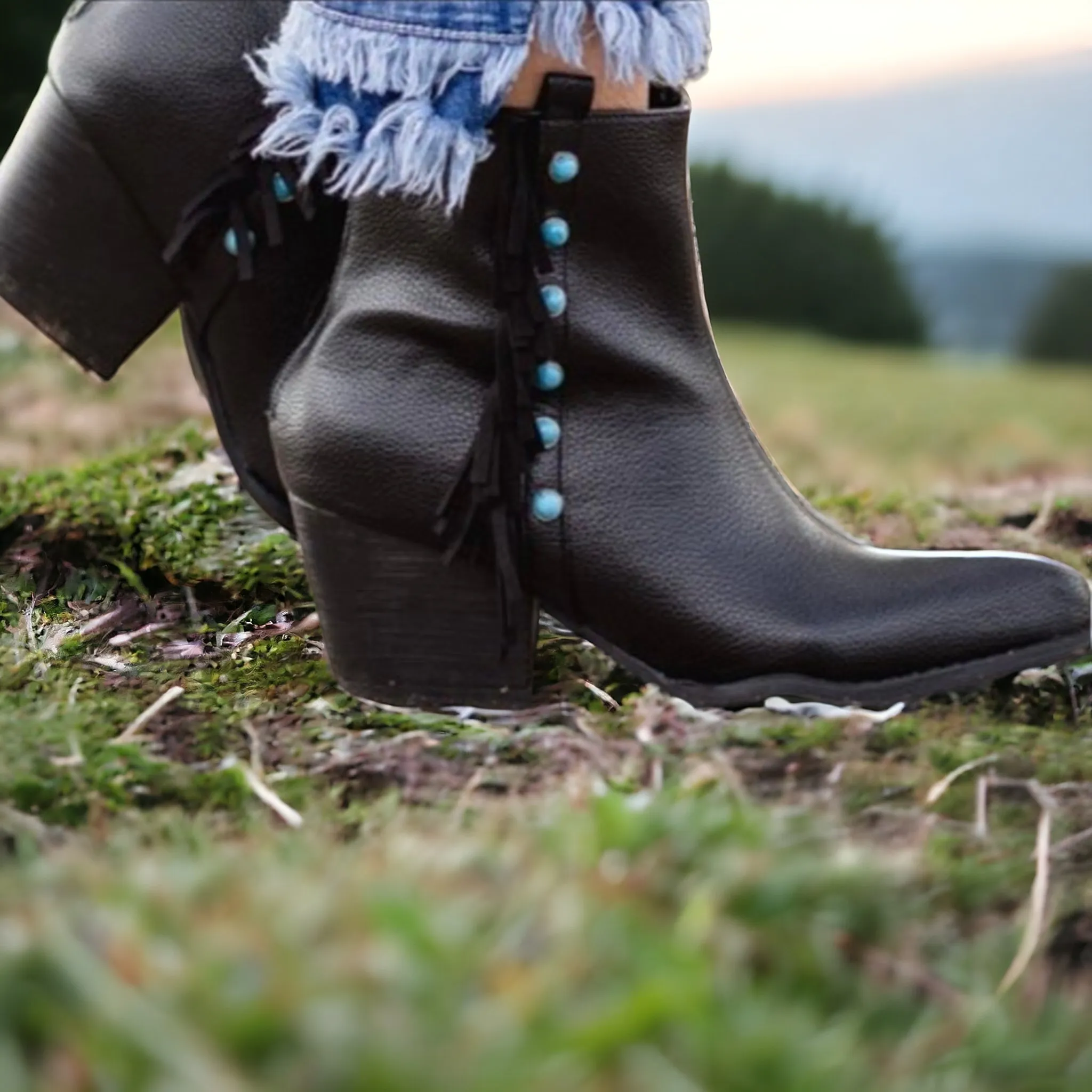 Crazy Train Boujee Western Fringe Boots