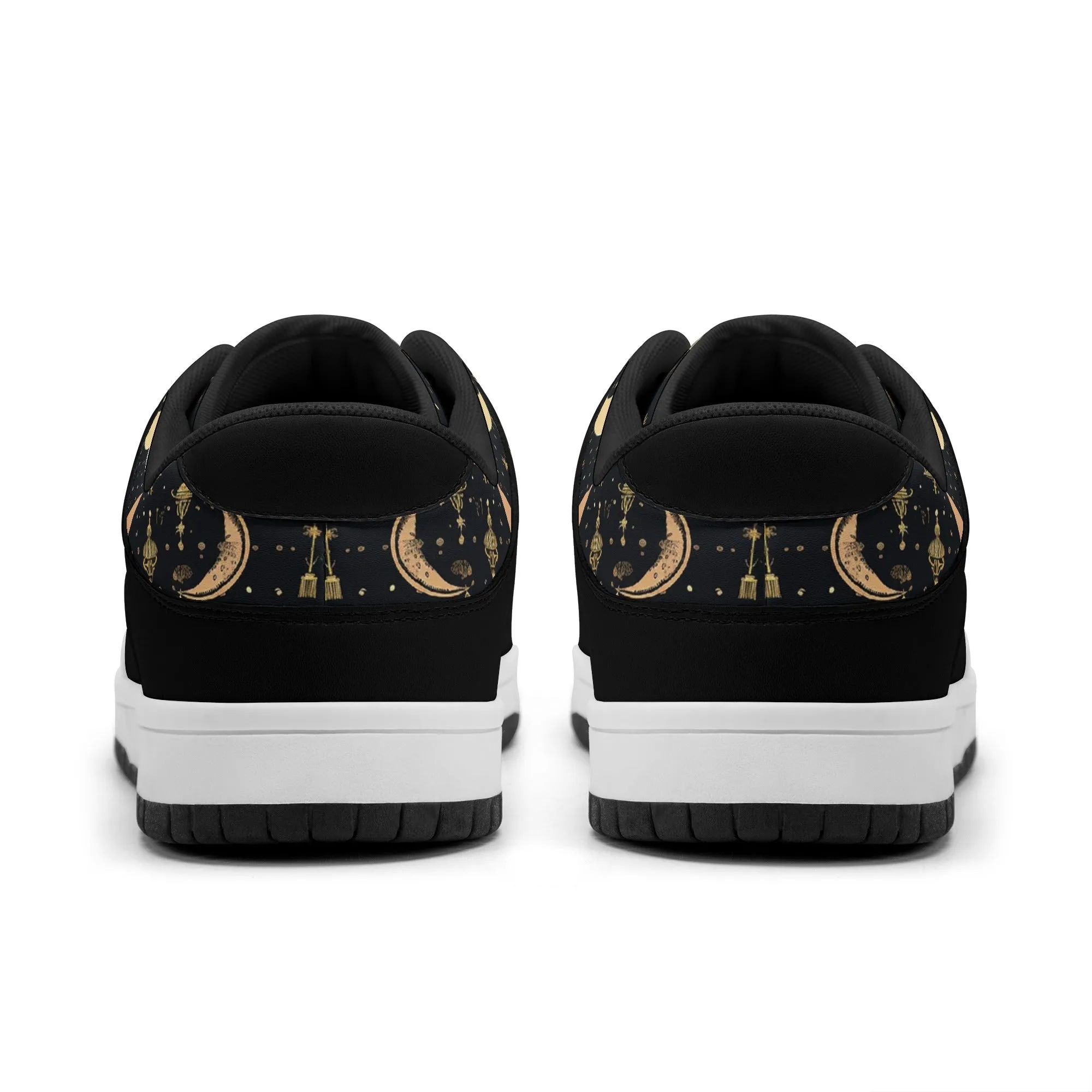 Crescent Moons Dunk Low Top Leather Sneakers