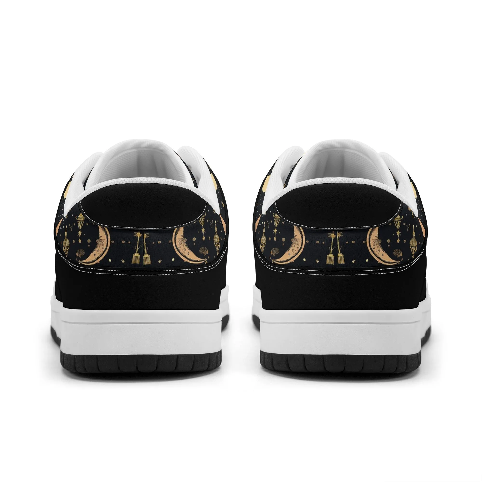 Crescent Moons Dunk Low Top Leather Sneakers