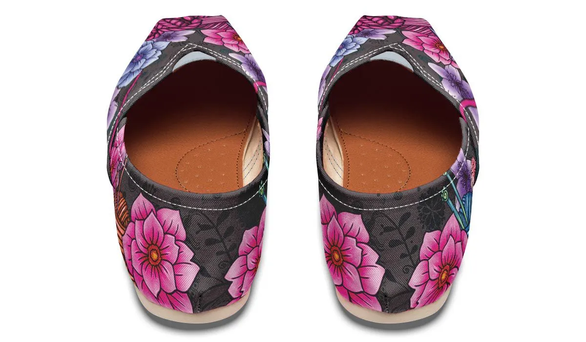 Floral Knitting Casual Shoes