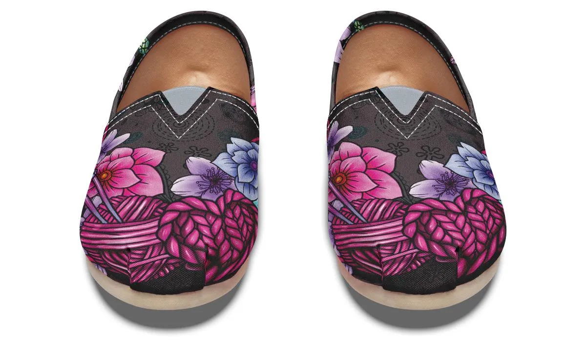 Floral Knitting Casual Shoes