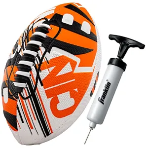 Franklin Sports NFL Cincinnati Bengals Football - Youth Mini Football - 8.5" Football- SPACELACE Easy Grip Texture- Perfect for Kids !