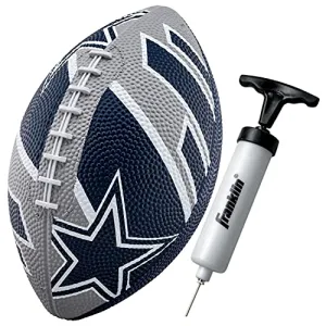 Franklin Sports NFL Dallas Cowboys Football - Youth Football - Mini 8.5" Rubber Football - Perfect for Kids - Team Logos and Colors!