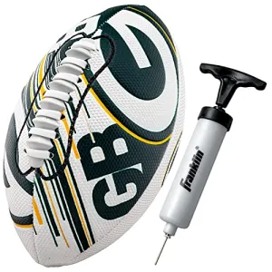 Franklin Sports NFL Green Bay Packers Football - Youth Mini Football - 8.5" Football- SPACELACE Easy Grip Texture- Perfect for Kids !