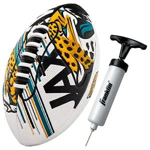 Franklin Sports NFL Jacksonville Jaguars Football - Youth Mini Football - 8.5" Football- SPACELACE Easy Grip Texture- Perfect for Kids !
