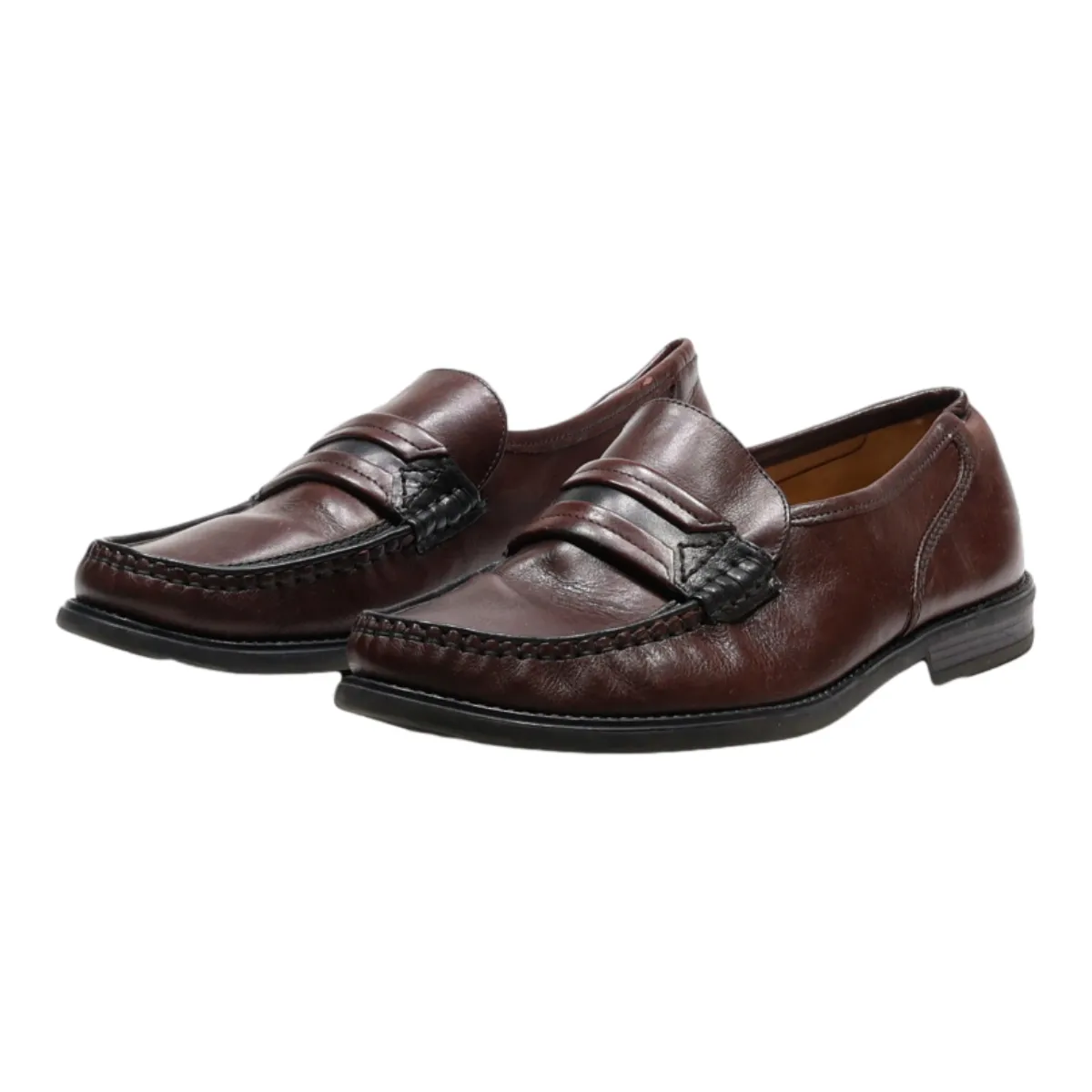 GALLUS Moccasin Shoes Brown Leather Mens UK 8