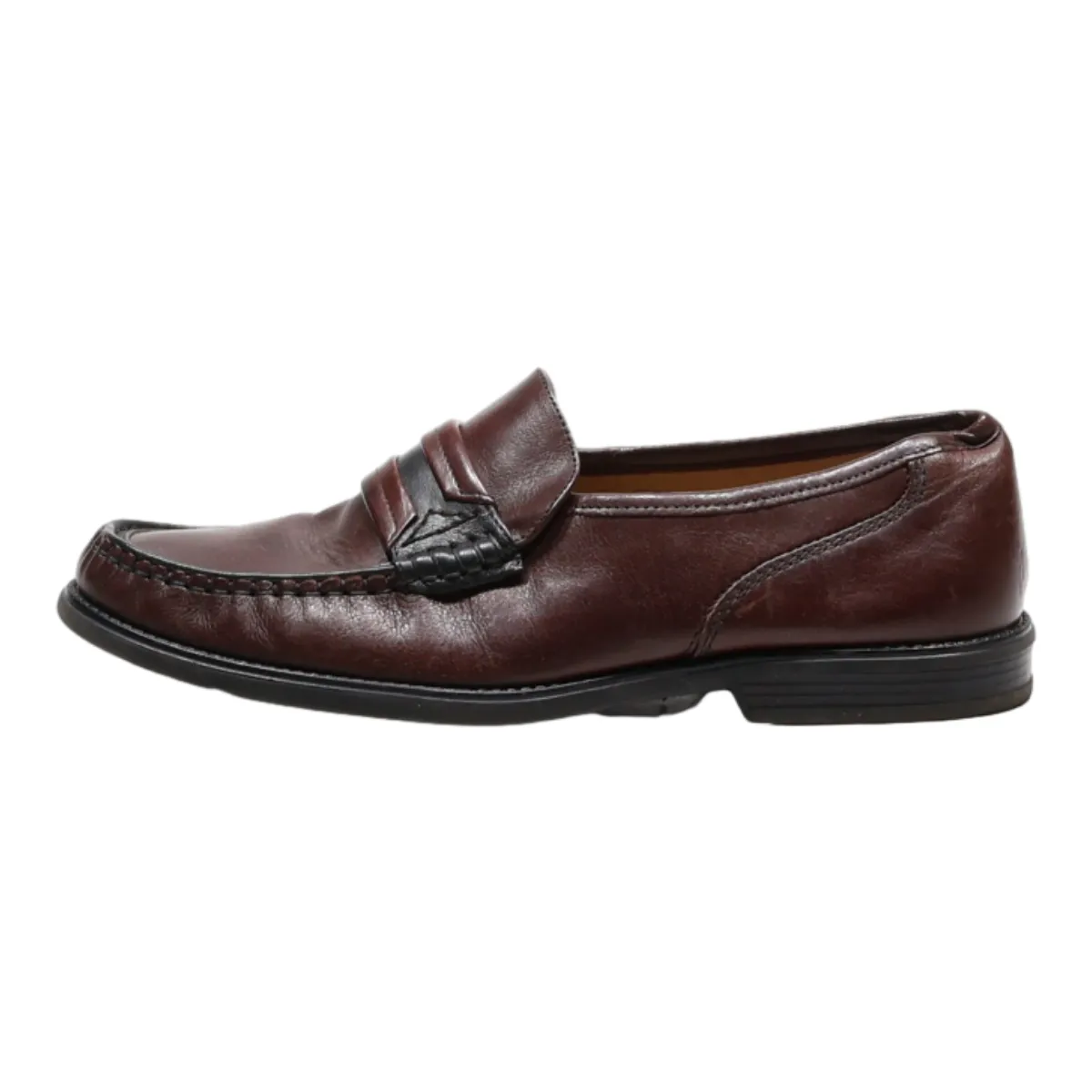 GALLUS Moccasin Shoes Brown Leather Mens UK 8