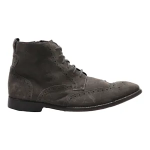 JOHN VARVATOS Ankle Boots Grey Leather Mens UK 11