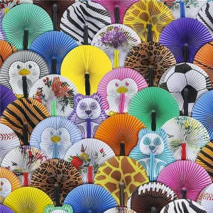 Kicko Folding Paper Fan of Multicolored Accordion Style Assortment - 144 Pack - Decorative