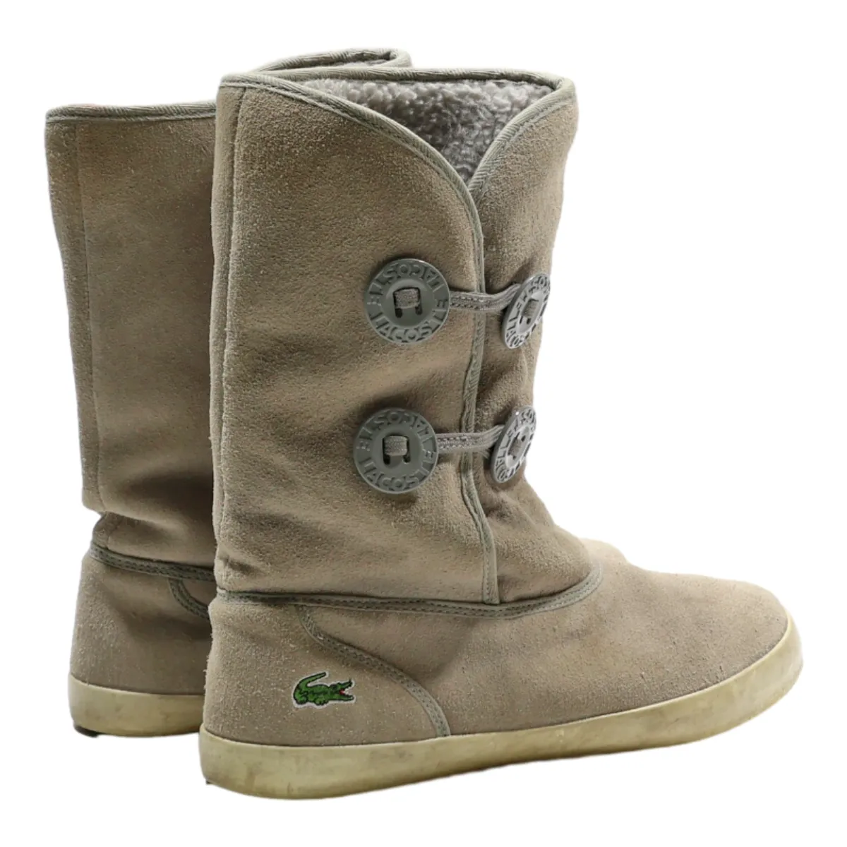 LACOSTE Ankle Boots Grey Synthetic Womens UK 6