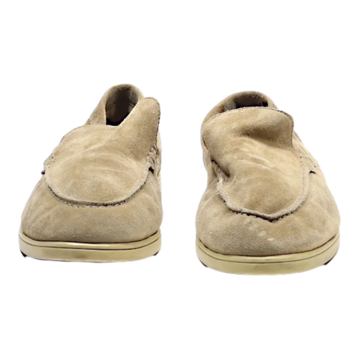 MASSIMO DUTTI Loafer Shoes Beige Suede Mens UK 8