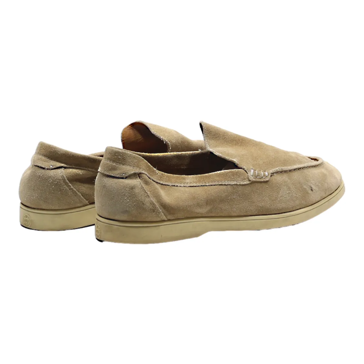 MASSIMO DUTTI Loafer Shoes Beige Suede Mens UK 8