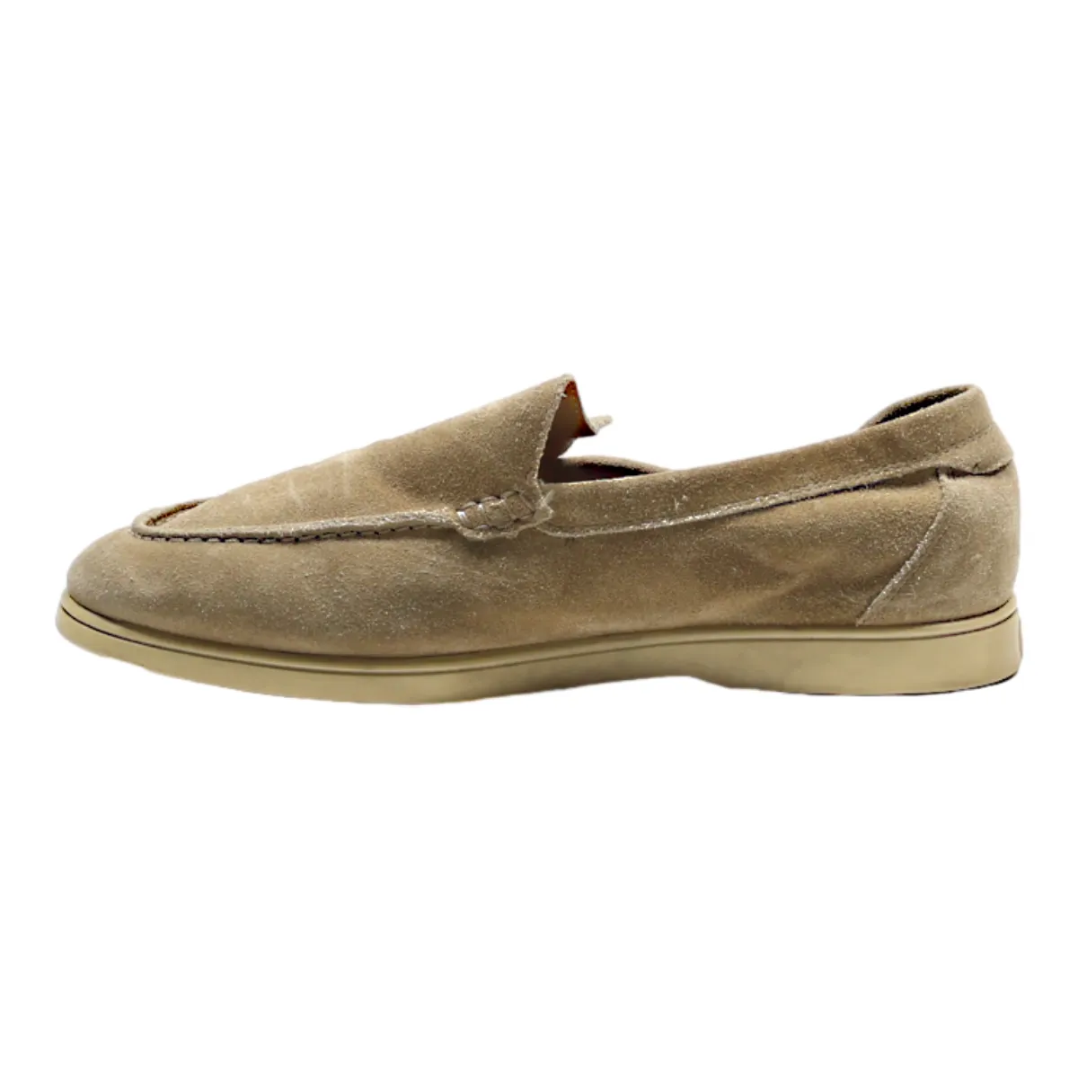 MASSIMO DUTTI Loafer Shoes Beige Suede Mens UK 8