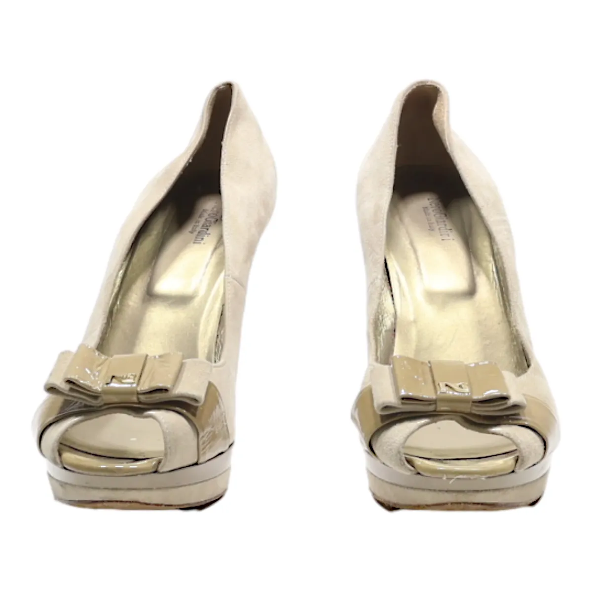 NERO GIARDINI Peep Toe Heels Grey Suede Womens UK 5