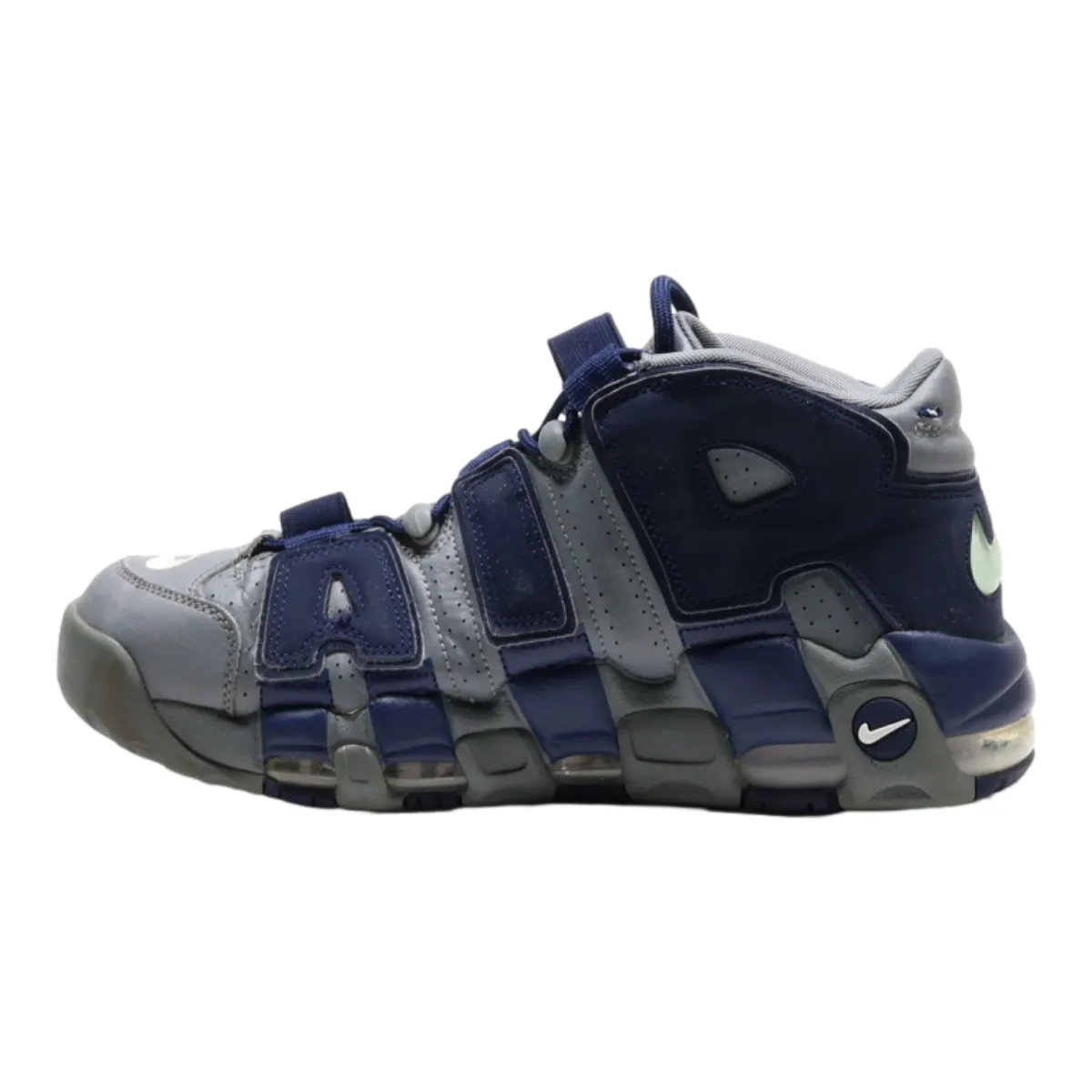 NIKE Air More Uptempo 2018 Platform Trainers Blue Leather Mens UK 9