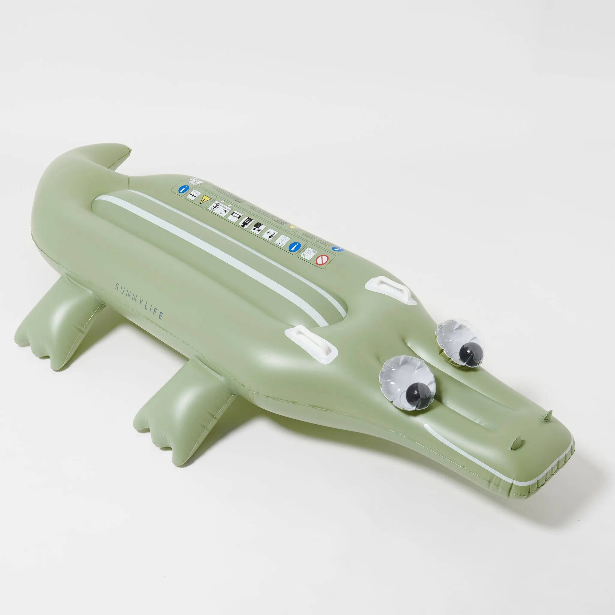 SUNNYLiFE Kids Lie-On Float Cookie The Croc Khaki