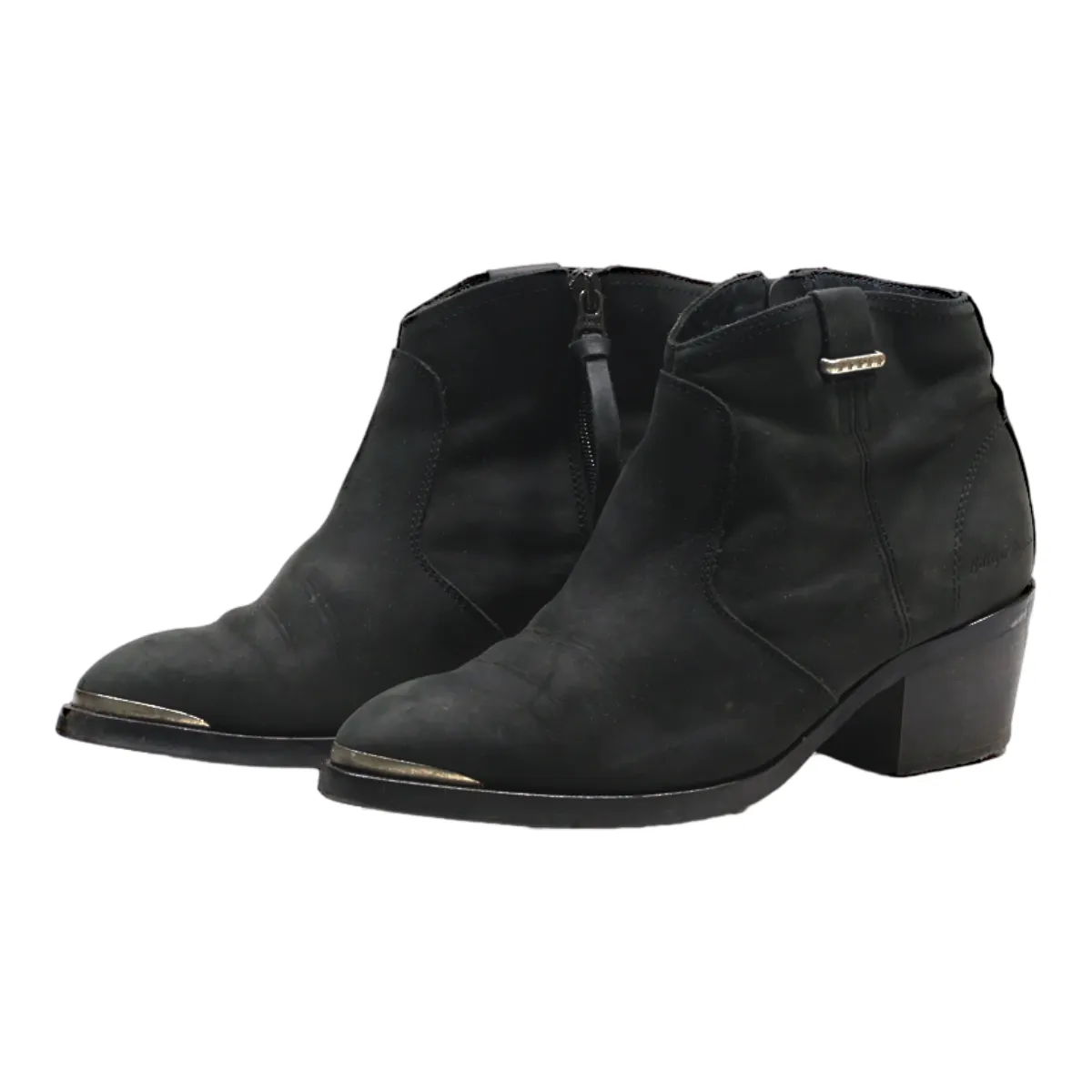 TOMMY HILFIGER DENIM Ankle Boots Black Suede Womens UK 4