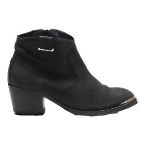 TOMMY HILFIGER DENIM Ankle Boots Black Suede Womens UK 4