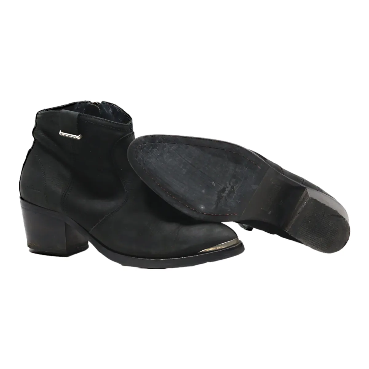 TOMMY HILFIGER DENIM Ankle Boots Black Suede Womens UK 4