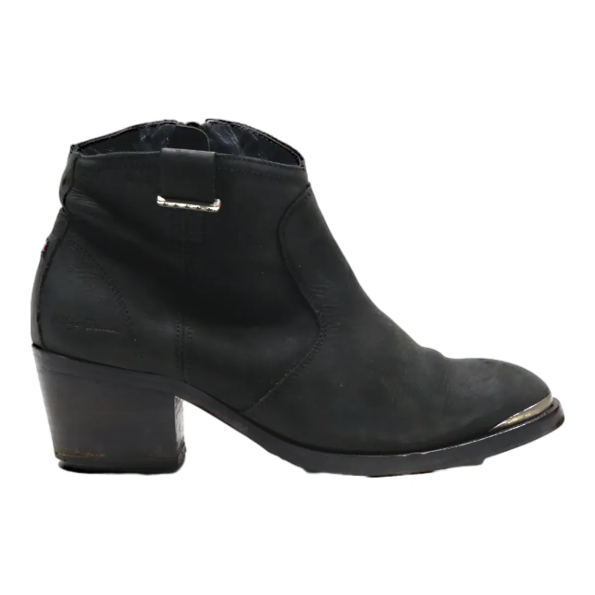 TOMMY HILFIGER DENIM Ankle Boots Black Suede Womens UK 4