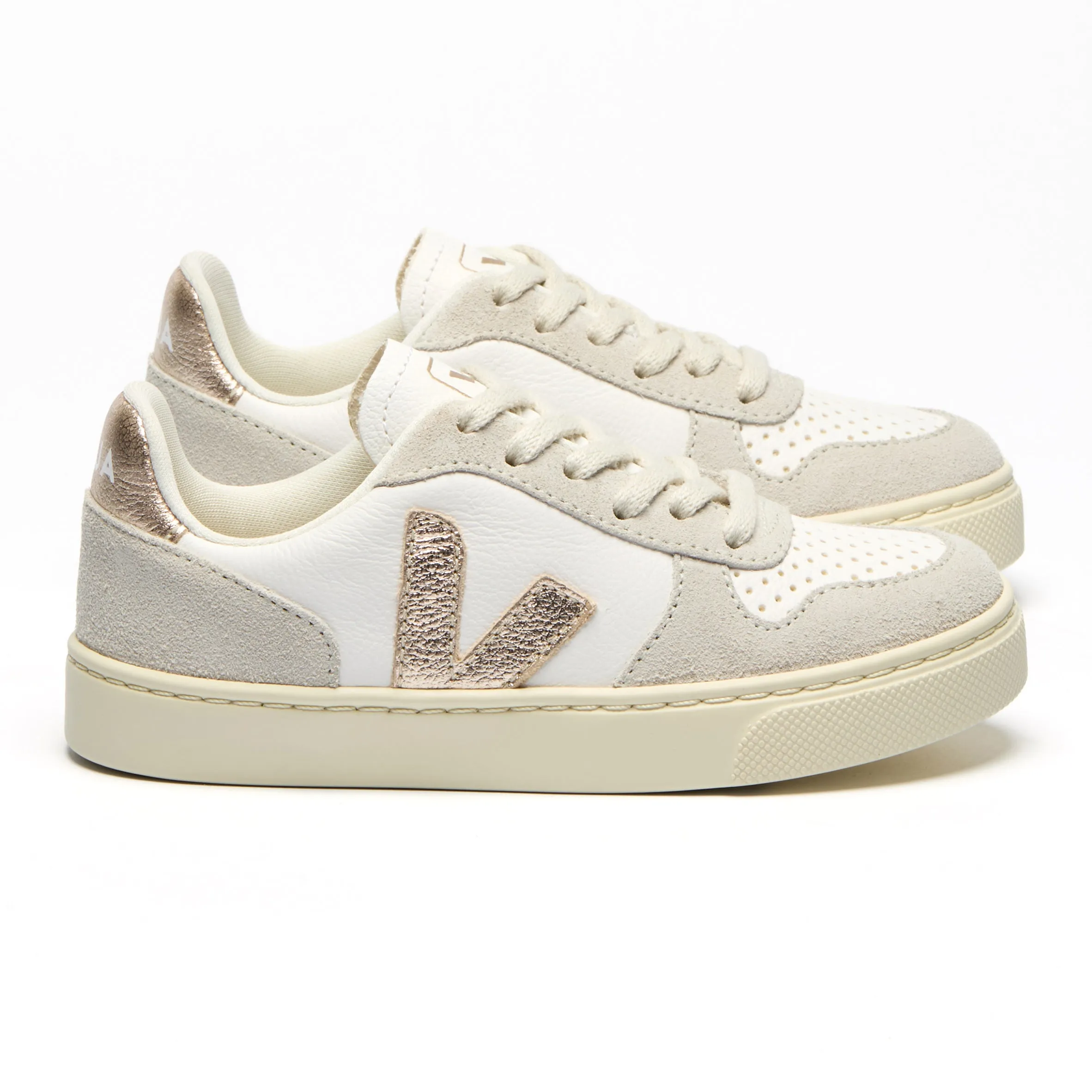 V-10 Chromefree Leather Sneakers - Platinum