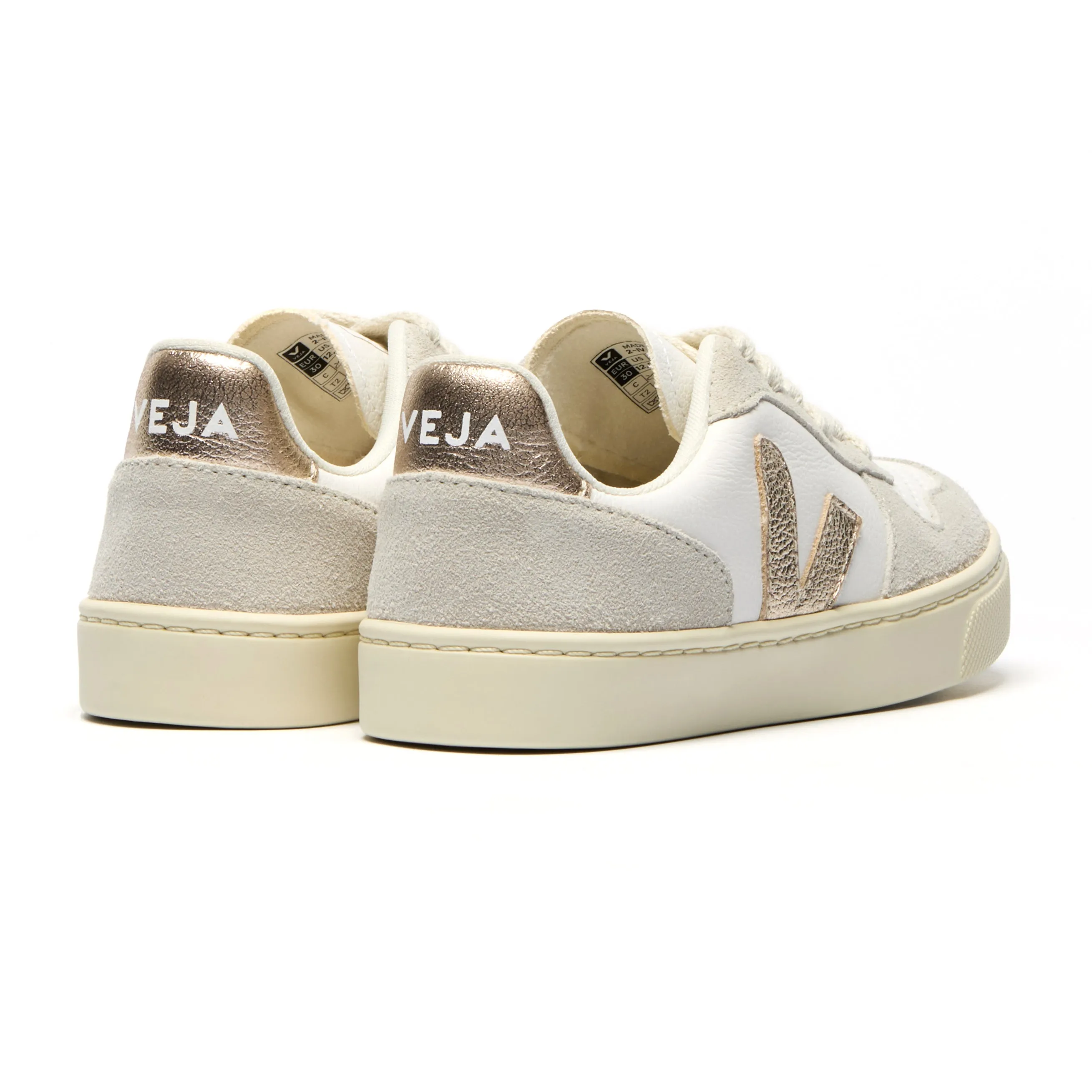 V-10 Chromefree Leather Sneakers - Platinum